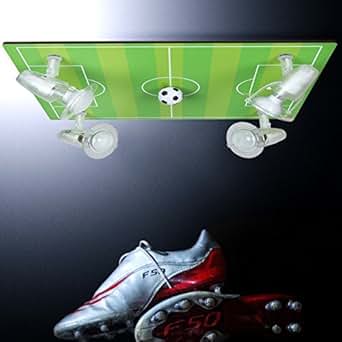 Fussball Lampe für die Decke mit 3D-Ball + LED Taschenlampe aus Metall
