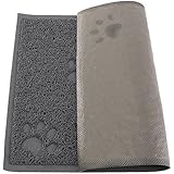 Yalulu Haustier Napfunterlage Matratze Haustier-Tischset Platzmatte Tischmatte Vorleger Matte für Hunde Katzen Katzentoiletten (Grau 2)