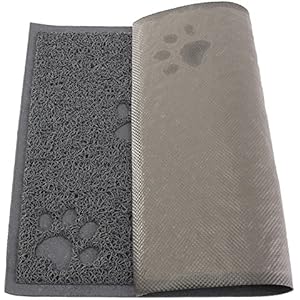 Yalulu Haustier Napfunterlage Matratze Haustier-Tischset Platzmatte Tischmatte Vorleger Matte für Hunde Katzen Katzentoiletten (Grau 2)