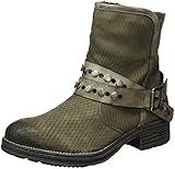 sommerstiefel mit löchern leder Schafthöhe: 16 Remonte Damen D1776 Biker Boots, Grau (bisam/cigar / 25), 38 EU