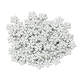 Hermosa artesanía del adorno 100 Piezas De La Novedad Copos De Nieve Blancos Botones De Madera De 17 Mm Adornos De Artesanía