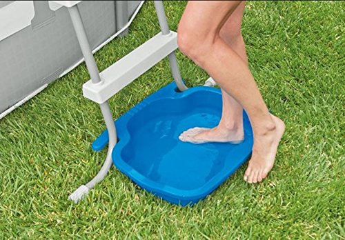 INTEX 457×107 cm Prism Metal Frame Swimming Pool Schwimmbecken 28734 Komplett-Set mit Extra-Zubehör wie: Filterkartusche, Reparaturset und Fußbad - 8