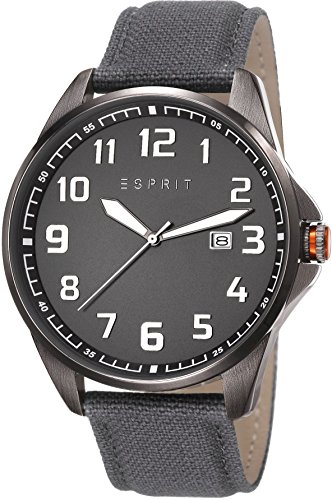 ESPRIT Clayton Herren Quarzuhr mit grauem Zifferblatt Analog-Anzeige und grau Gurt es107991002 ESPRIT Clayton Herren Quarzuhr mit grauem Zifferblatt Analog-Anzeige und grau Gurt es107991002