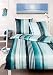 Produktbild 4tlg. Estella Interlock Jersey Bettwäsche Ezzo - aquamarin, GRATIS 1x Hochwertiges Saunatuch, Strandtuch GRATIS, 100% Baumwolle 2x135x200 cm/ 2x80x80 cm