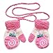 Kids Winter Gloves, Koly® Newborn Unisex Baby Warm Cartoon Coral Velvet Fleece Gloves (Watermelon Red)