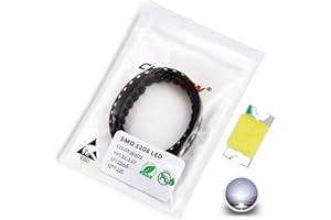 Chanzon 100 piezas SMD 1206 (3.2mm x 1.6 mm) Luces de diodo LED blancas 3V 20mA Bombilla de iluminación Lámparas Componentes electrónicos Diodos emisores de luz indicadora