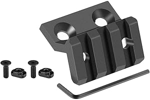 AWETHE Tattico 45 Gradi Mlok Offset Rail 3 Slot Alluminio Offset Lato Visualizzazione Scope Rail per MLOK Sistema Mlok Rail Cover