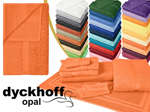 Frottiertücher der Serie Opal - erhältlich in 33 modernen Farben und 7 verschiedenen Größen -Markenqualität von Dyckhoff, Duschtuch [70 x 140 cm], orange