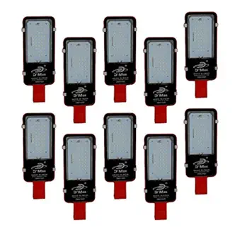 Happy Selling 40 Watt Waterproof Red body Led Street Light for Outdoor Purposes (White, Pack of 10)