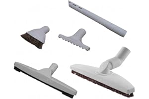 ASPIRASTORE Kit accessori pulizia 5 spazzole bianco Ø32 per aspirapolvere centralizzato