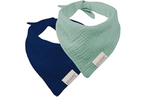 PiuPet Lot de 2 foulards pour chien - Bandana élégant pour chiens de grande et petite taille - Vêtements et accessoires pour chiens - Bleu/turquoise - (S) 58 x 40 x 40 cm