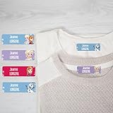 24 Étiquettes pour vêtements thermocollantes Disney Reine des Neiges par Ludilabel | Haute Qualité Fabrication Française | Étiquettes personnalisées thermocollantes résistantes et faciles à po