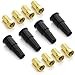 Price comparison product image deleyCON SAT Mounting Set 12 Pieces - 4x Rubber Grommet Cable Protection Insulating Cap & 8x 7mm F-Plug Gold Plated Screwable Rubber Seal Coaxial Cable Antenna Cable