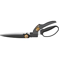 Fiskars Rasenkantenschere GS40, Einstellbarer Schneidewinkel (180°), Länge: 35,5 cm, Stahl/Kunststoff, Schwarz/Orange…