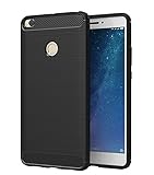 XiaoMi Mi Max 2 Cover, SMTR Slim materiale del silicone Ultra Sottile [Massima Protezione Urti][Design Meccanica Durevole] Per XiaoMi Mi Max 2 - nero