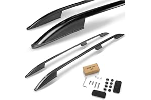 CHROMEMASTER Barras Portaequipajes, Rieles de Techo Compatible con Renault Kangoo L1 Standard Corto 2008-2022; Se Utilizan para el Montaje de Portaequipajes de Techo, Cajas de Techo o Portabicicletas