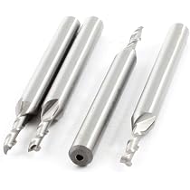 Sourcing Map 2x Bohrer 2mm X 6mm Für Vertikale Schlüsselschneidemaschine - HSS Hochgeschwindigkeitsstahl, 4 Flöten, Titanbeschichtet