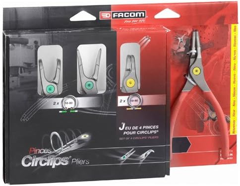 Precise Engineered Facom 4 Piece Circlip Pliers Set [Multi Set] - w/3yr Rescu3® Warranty