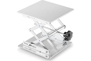 Labasics Sollevatore Laboratorio, 250 x 250 mm Alta Qualità In Acciaio Inox, Piattaforma di Sollevamento da Laboratorio, Altezza Espandibile da 93 mm a 380 mm, Peso Supportato 20 kg