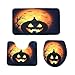Produktbild Floweworld 3-teiliger Badteppich rutschfeste Halloween Pumpkin Series WC-Deckelbezug Deckel Exquisite Print DREI-teiliges WC-Mattenset