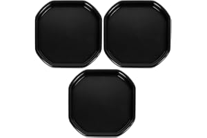 M1SS (Set of 3) - Small Mixing Tray 70cm x 70cm Plastic Assorted Tuff Tray Messy Activities Perfect for Playing Sand Pool Pit Water Garden Beach (Black)