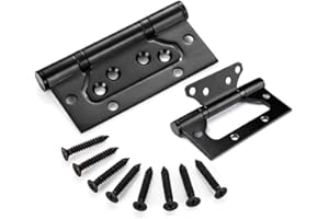 PARAPHEE Unsichtbare Türscharniere aus Edelstahl, 2 Stück, 10,2 cm, Drehflügelscharniere ohne Nuten, Rostschutz und Dämpfungslager