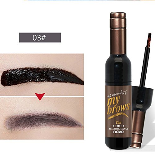 ROPALIA Matte Wine Bottle Peel Off Dye Eyebrow Gel Long Lasting Waterproof Eyebrows Makeup