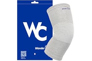 Wonder Care 1 Pc Bamboo Knee Sleeves for Men/Women, Support for Running, Gym, Badminton, Sports, Compression | Perfect Knee Brace for Pain and Enhanced Comfort - 1 Pc(L)..
