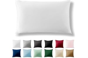 Alreya Federa Renforcé 100% Cotone - 50 x 75 cm - Bianco - con cerniera YKK - Ipoallergenico senza prodotti chimici