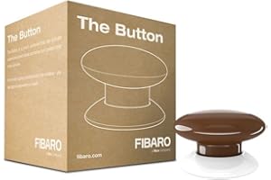 Fibaro The Button Brown Z-Wave Plus Scene Controller, On-Off Trigger, 3.6 V