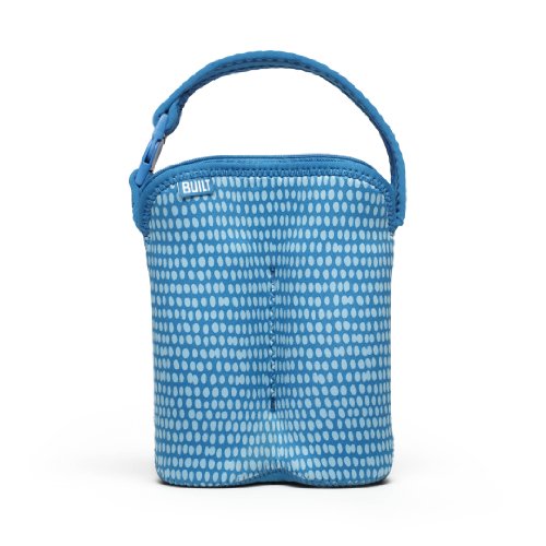 Built NY Two Bottle Tote Dribble Dots (Blue)