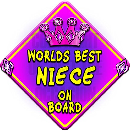 JEWEL WORLDS BEST NIECE on board non personalised baby car sign