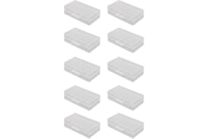 ALECONY_HEADPHONE ACCESSORIES Alecony 10 PCS Kunststoff Batteriebox für CR123A/LIR123A/123A/16340/17335/18650 Akkus & Batterien,Praktische Akkubox zum Schutz & Transport, Akku Box,Aufbewahrungsbox Schutzhülle Case,Transportbox