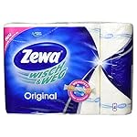 Zewa Wisch und Weg Küchenrollen Original, saugstarke Wischtücher, 1 x 4 Rollen (4 x 45 Blatt)