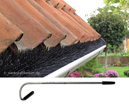 Dachrinnenbürste 10 Meter Ø 15cm, inkl. 6 Sicherungsklammern gegen Sturm und Wind - 2