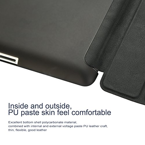 Hülle für iPad 2 / iPad 3 / iPad 4 CICMOD® Smartcover Case Tasche Schutzhülle Etui Auto Aufwachen/Schlaf Funktion mit Multi Ständer und Anti-Stoß weiche TPU Rückseite (Schwarz) - 7