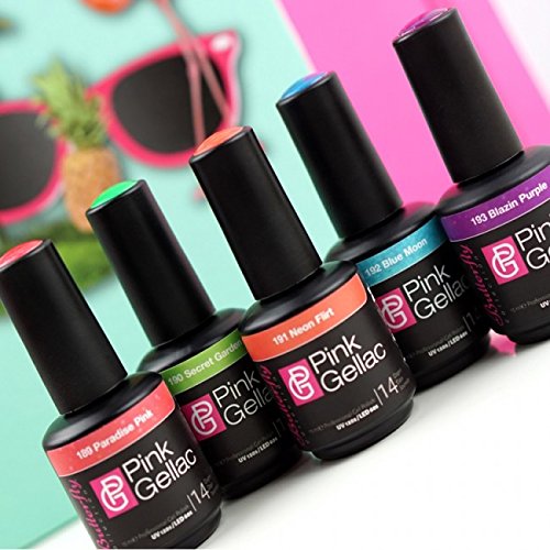 Pink Gellac UV Nagellack 191 Neon Flirt. Professionelle Gel Nagellack Schellac für mindestens 14 Tage perfekt glänzende Nägel - 7