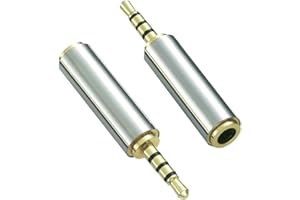 AIGITAL Adattatore audio da 2,5 mm maschio a 3,5 mm femmina, placcato oro convertitore 2.5mm a 3.5mm per cuffie, Headphone Adapter -Stereo o mon (2 pezzi)