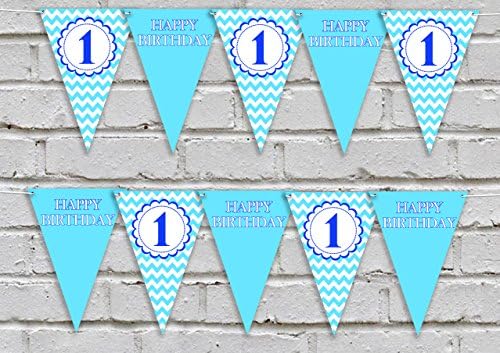 Boys 1st Birthday Blue Bunting 2.5 metres