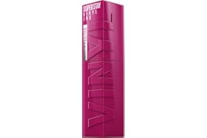 Maybelline New York Rossetto Liquido, Effetto Vinilico, Fino a 16H di Tenuta, Colore Brillante Senza Sbavature, Super Stay Vinyl Ink Pink Mix, Tonalità: 170 Unafraid