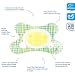 Difrax Natural Pacifier (0-6 Months, Yellow/ Green Grid)