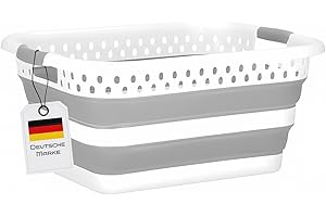 König Design Składany kosz na pranie, 41 l, uniwersalne zastosowanie, składany, składany kosz na pranie, składany kosz na pranie, uniwersalny pojemnik na pranie