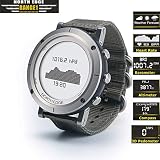 Outdoor-Extremsport Intelligente Uhr, Wasserdichte Tiefe 50M, Höhe, Luftdruck, Temperatur, Pulsuhr Überwachung, Elektronische Uhr Geeignet Für Wandern, Camping, Tauchen Und Andere Aktivitäten,Gray