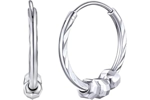 Silvora Srebrne kolczyki kreole, hipoalergiczne polerowane nieskończone obręcze koła 18K złota biżuteria prezenty dla kobiet dziewcząt 20 mm/30 mm/50 mm/70 mm z delikatnym opakowaniem