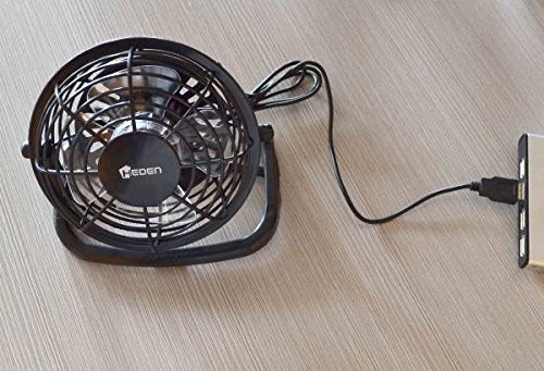 HEDEN – ORIGINAL – USB VENTILATOR – Tischventilator – Diameter 9,6 cm – Still – USB Kable 1,2 m – Modellnummer: VENUSBCA00 - 5
