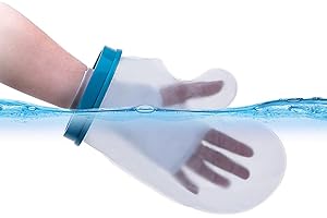 Yoboamic Waterproof Hand Cover for Shower, Reusable Plaster Bandage Protector Hand, Keep Cast Bandage Dry, Hand Cast Cover for Shower Bath for Broken Hand, Fingers, Wrist (31cm)