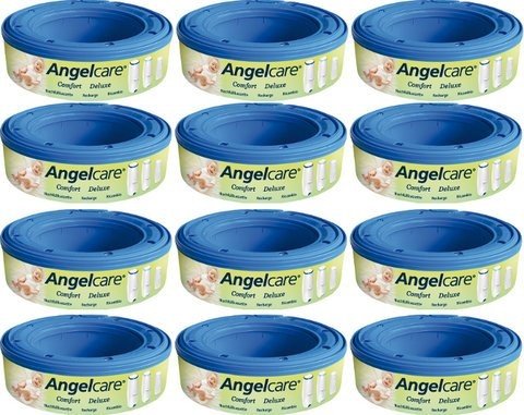 Angelcare Pack of 12 Refill Cassettes (fit Comfort and Deluxe Nappy Bins)