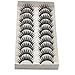 Produktbild Hirolan 10 Paare Dick Lange Kreuz Party Falsch Wimpern Schwarz Band Fälschung Auge Wimpern (1cm-1.5cm, Schwarz(10 pairs))