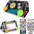 My Phoenix Tummy Time Activity Mirror Baby Tummy Time Toys, Tummy Time Pillow For Fine Motor Skills Development Black and White Sensory Travel Toys For Babies Infant Newborn Toys 0-6 Months Gifts