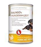 SALiNGO Hundefutter nass, Huhn mit Fenchel und Reis,...
